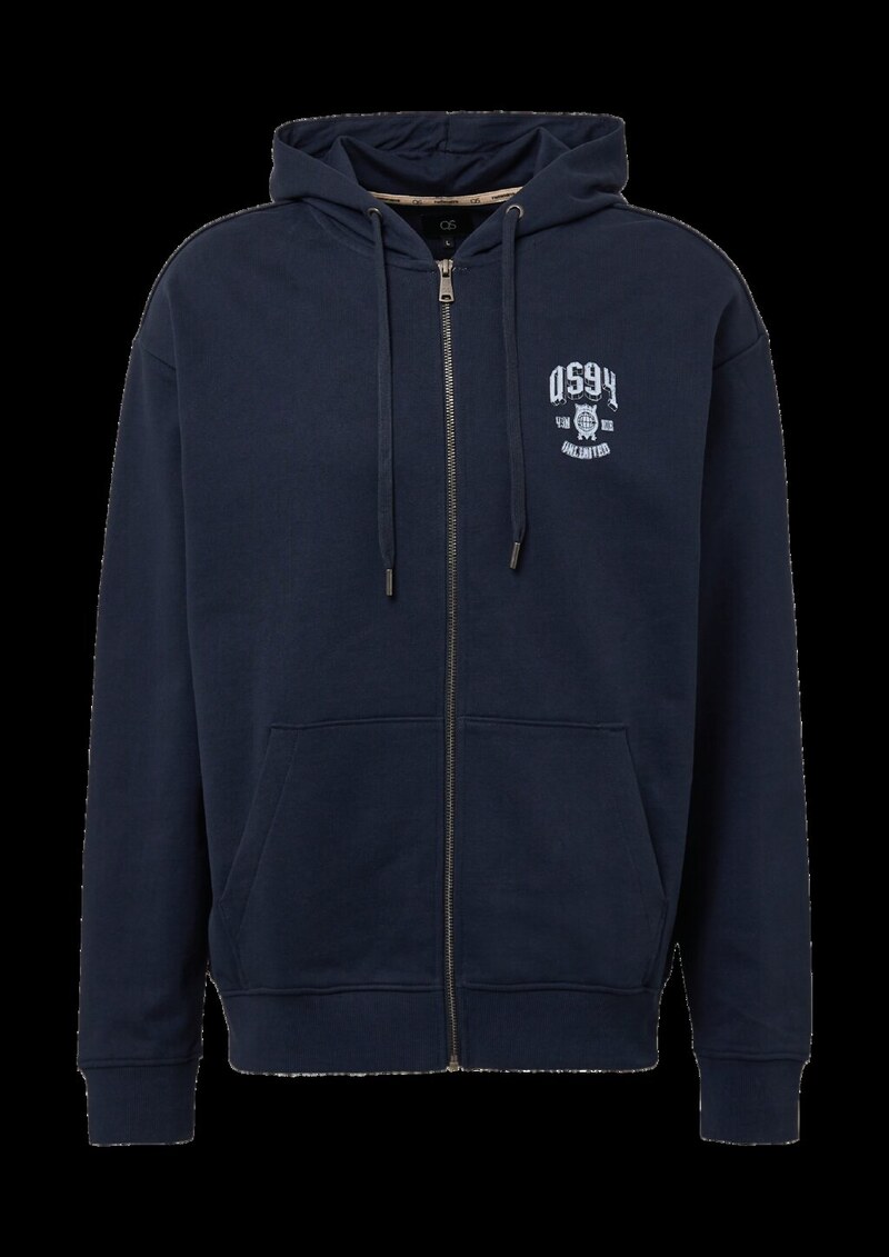 Hoodie-Sweatshirtjacke mit Frontprint