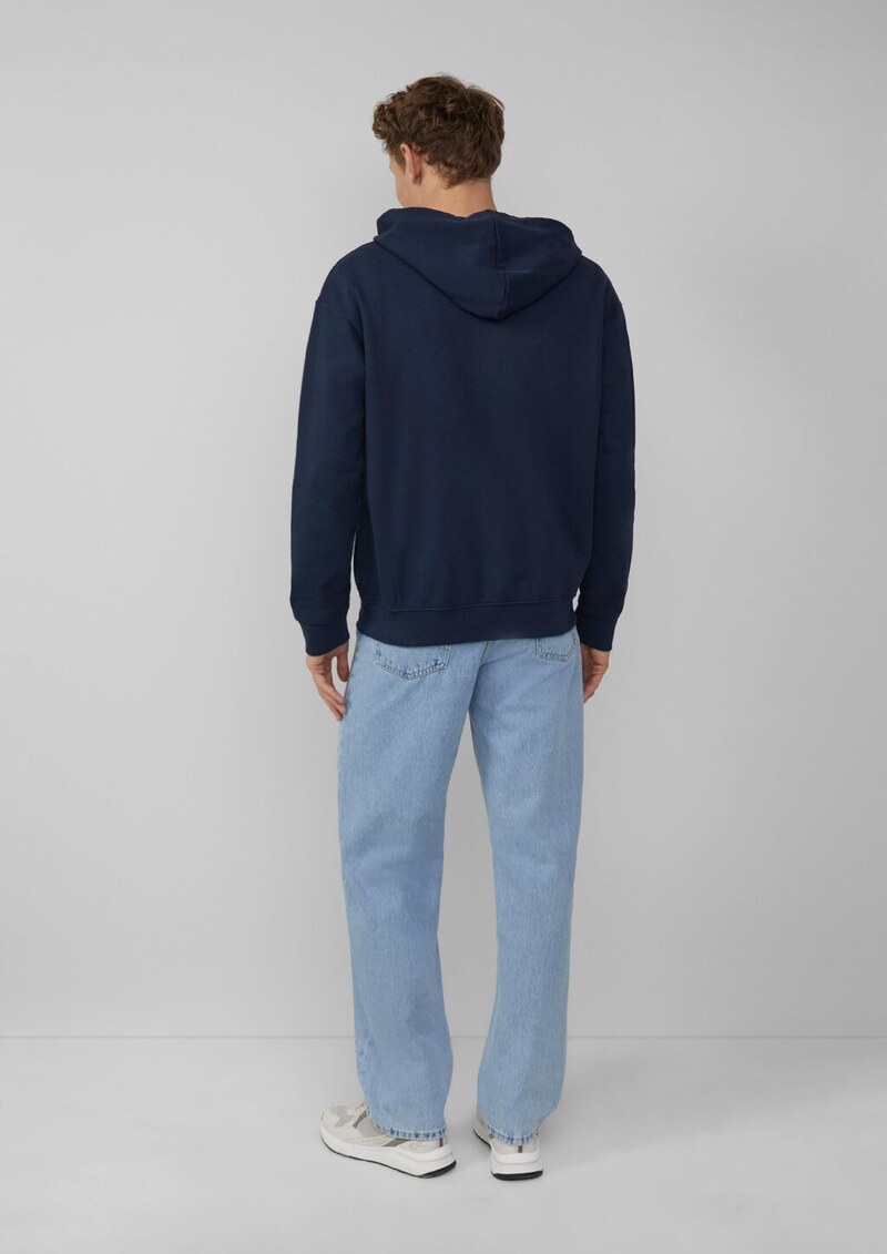 Hoodie-Sweatshirtjacke mit Frontprint