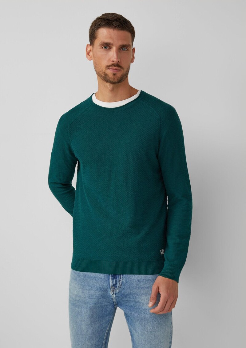 Strukturierter Pullover aus Baumwolle
