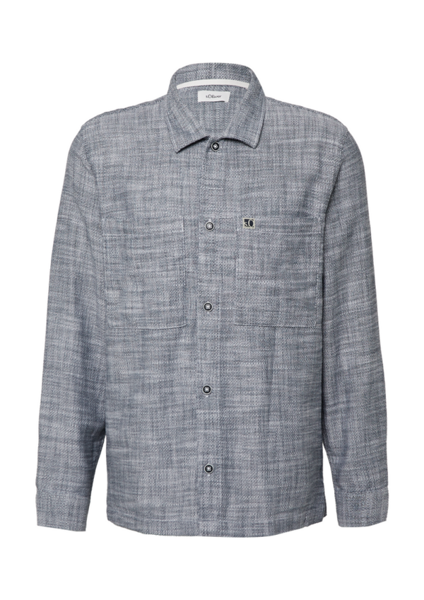 Leichtes Overshirt mit Struktur und aufgesetzten Taschen