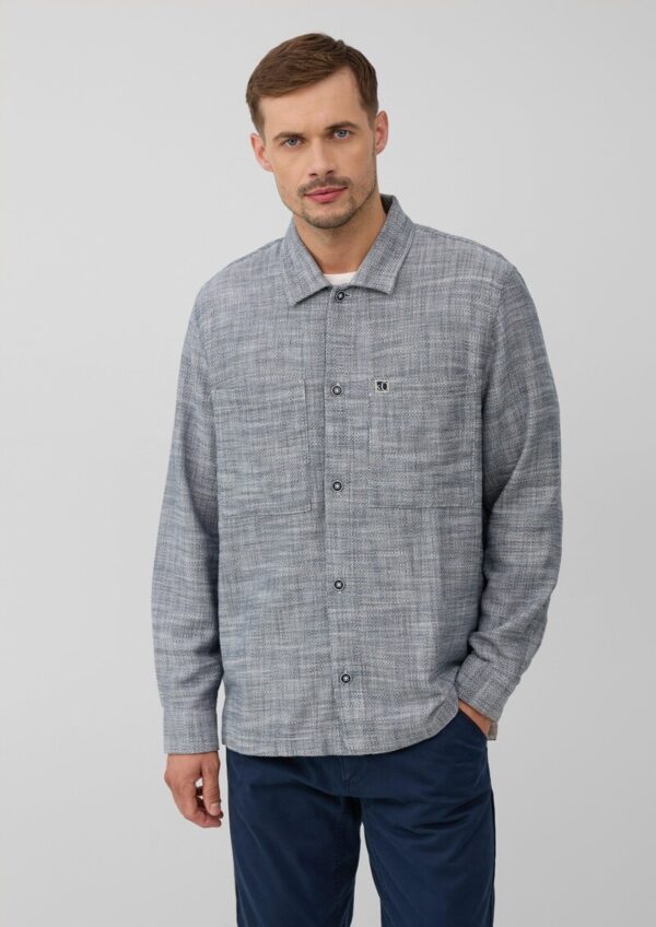 Leichtes Overshirt mit Struktur und aufgesetzten Taschen