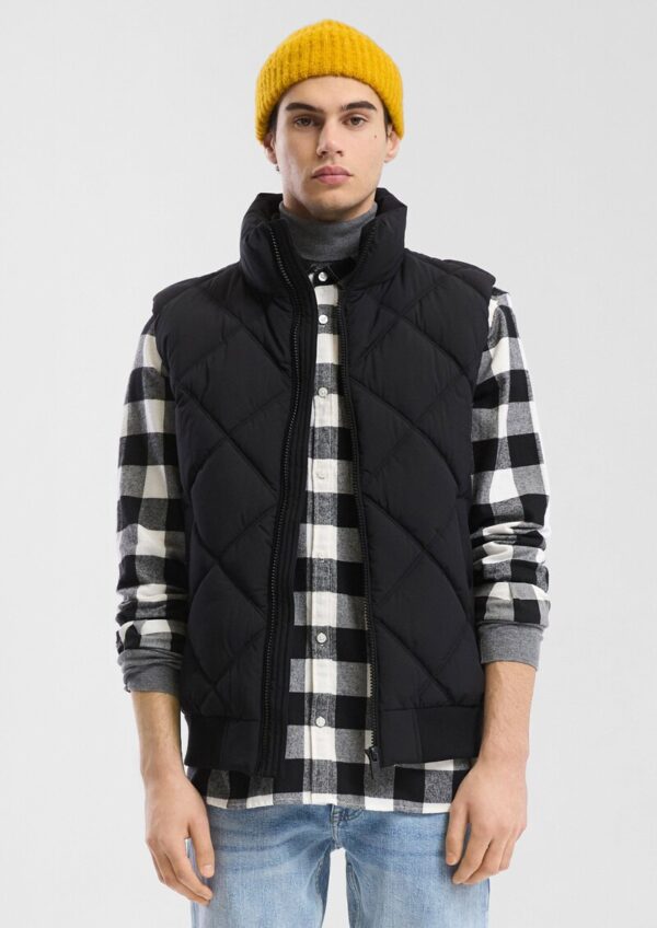 Wattierte Steppweste mit Eingrifftaschen