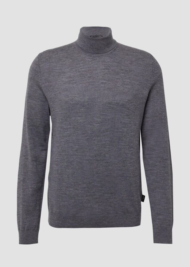 Rollkragenpullover aus reiner Merinowolle