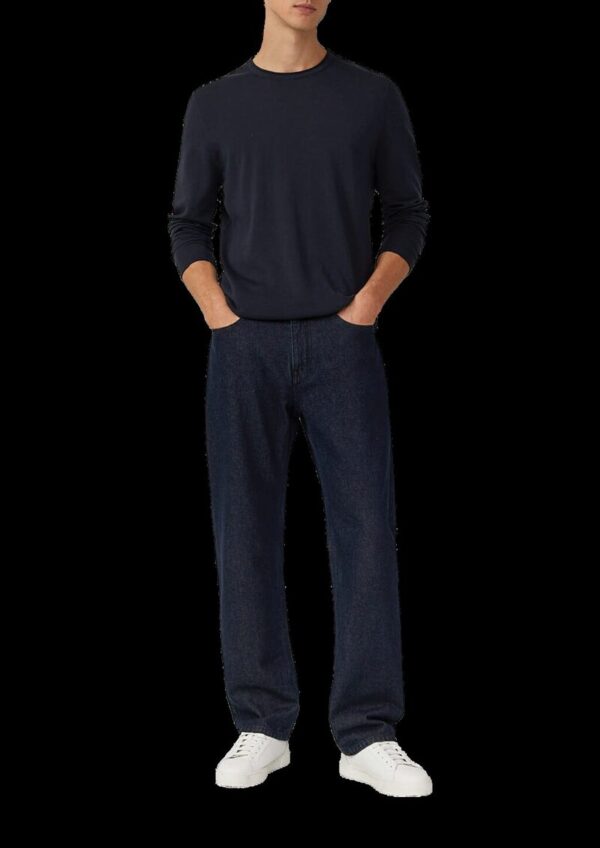 Leichter Feinstrick-Pullover aus reiner Baumwolle