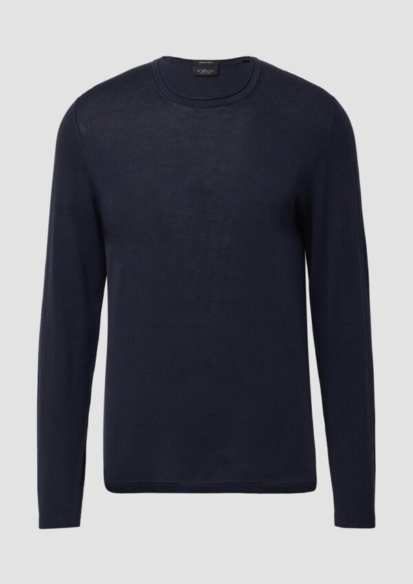 Leichter Feinstrick-Pullover aus reiner Baumwolle