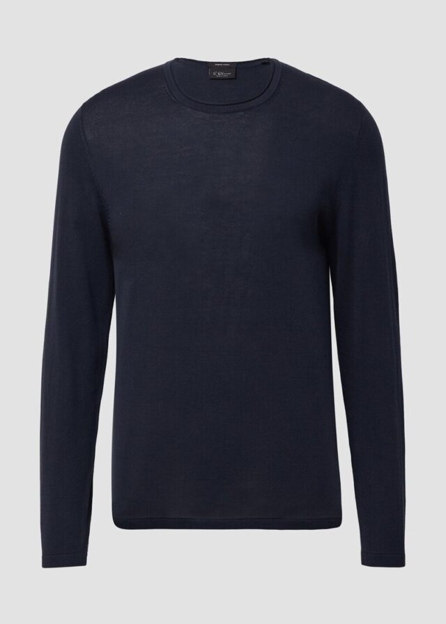 Leichter Feinstrick-Pullover aus reiner Baumwolle