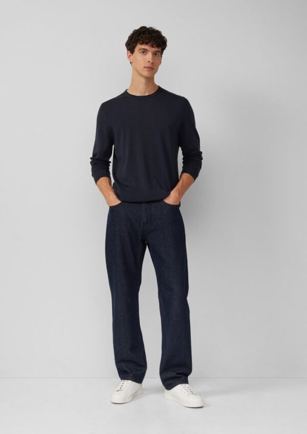 Leichter Feinstrick-Pullover aus reiner Baumwolle