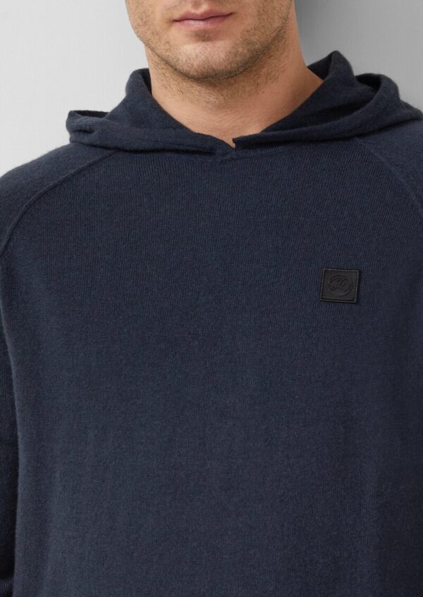 Hochwertiger Strickhoodie aus Merino-Kaschmir-Mix