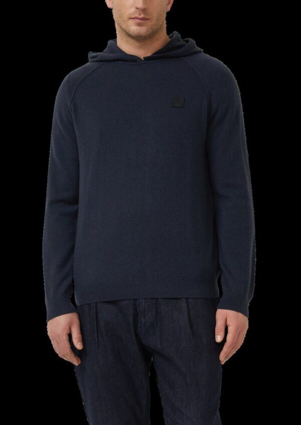 Hochwertiger Strickhoodie aus Merino-Kaschmir-Mix