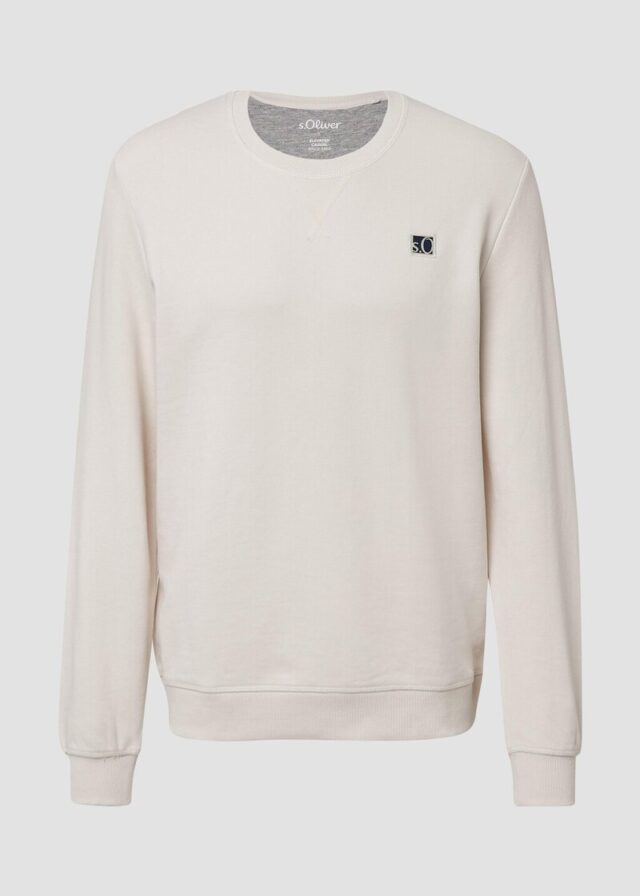 Weiches Sweatshirt aus Baumwollmix mit Crew Neck