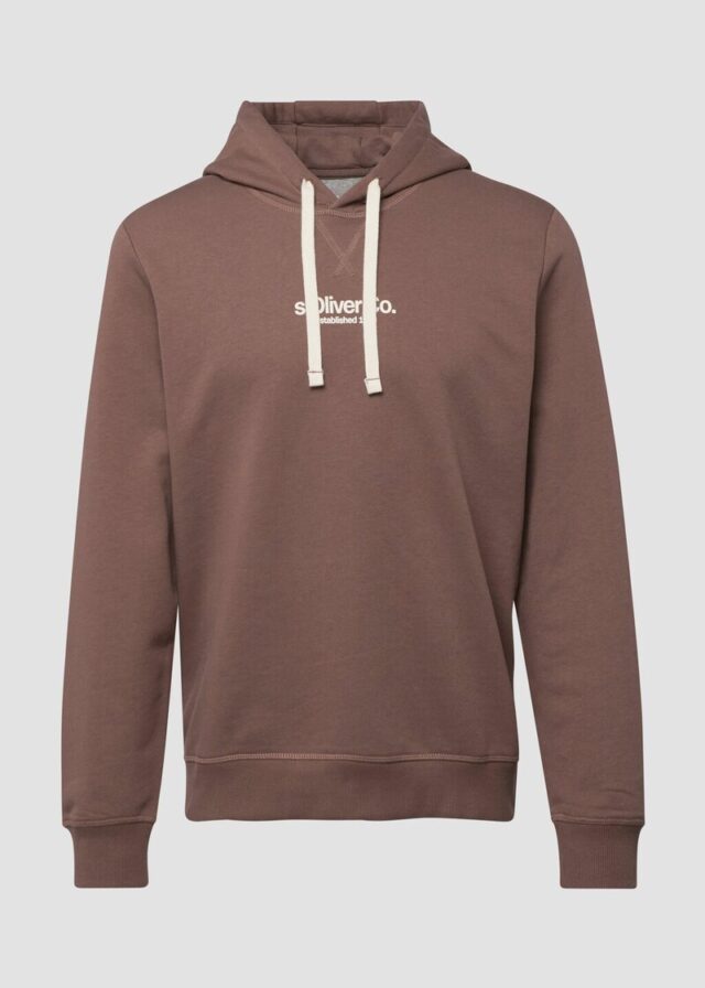 Kapuzenpullover aus Baumwollmix mit Logo-Print