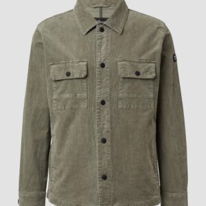 Gewaschenes Overshirt aus Cord mit Brusttaschen