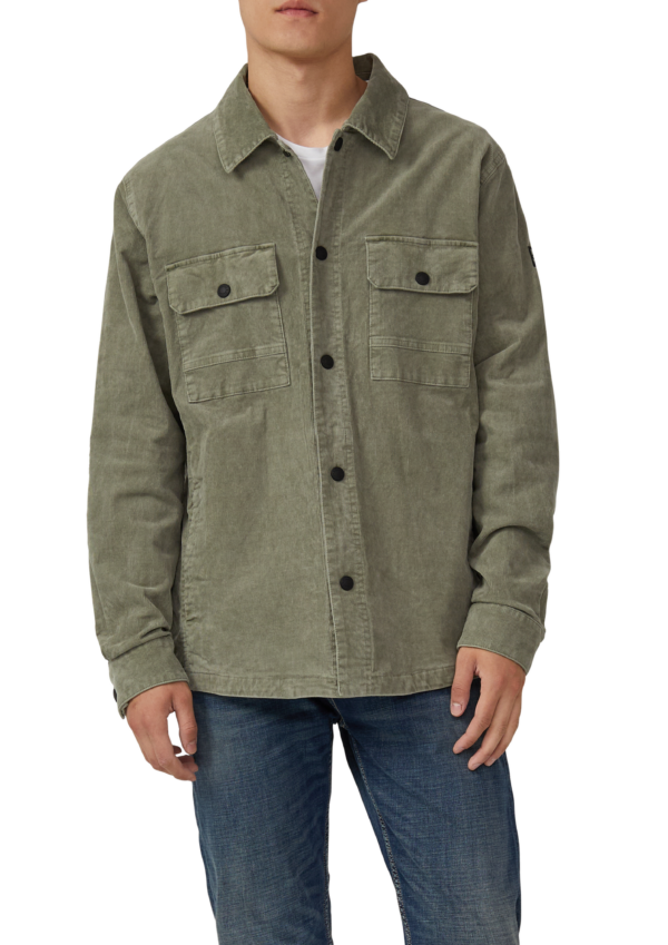 Gewaschenes Overshirt aus Cord mit Brusttaschen