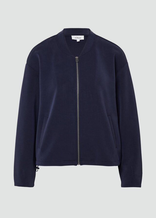 Oversized Scuba-Jacke mit verstellbarem Saum