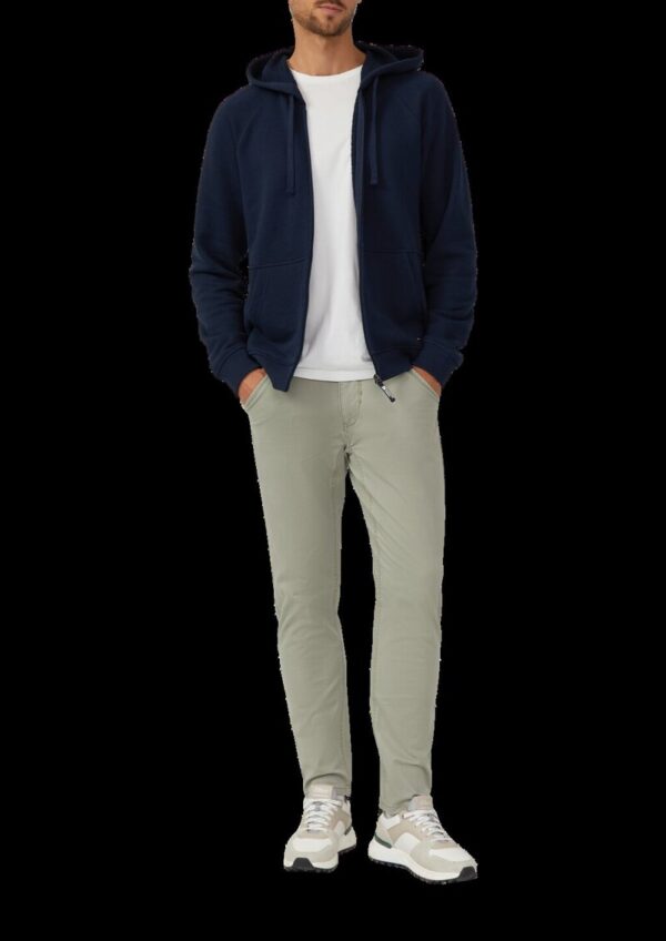 Strukturierte Sweatjacke mit Kapuze und Raglanärmeln