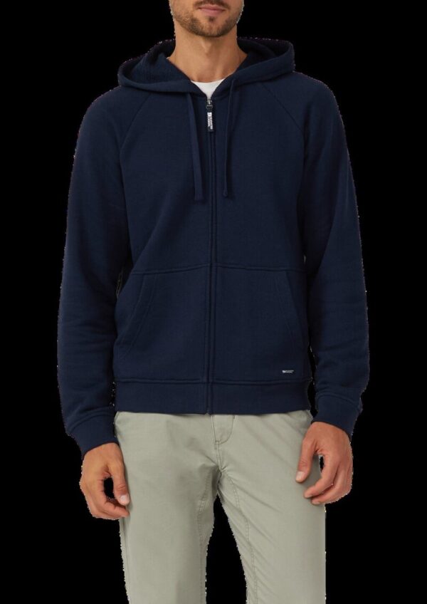 Strukturierte Sweatjacke mit Kapuze und Raglanärmeln