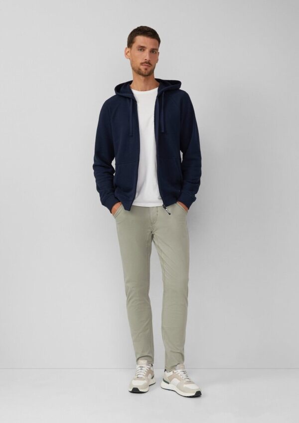 Strukturierte Sweatjacke mit Kapuze und Raglanärmeln