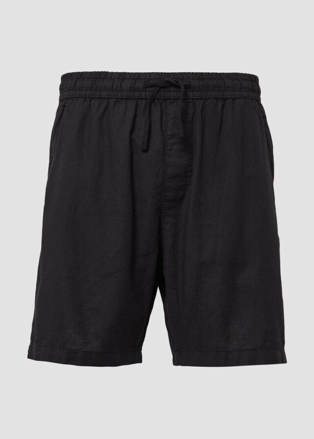 Shorts aus Leinenmix