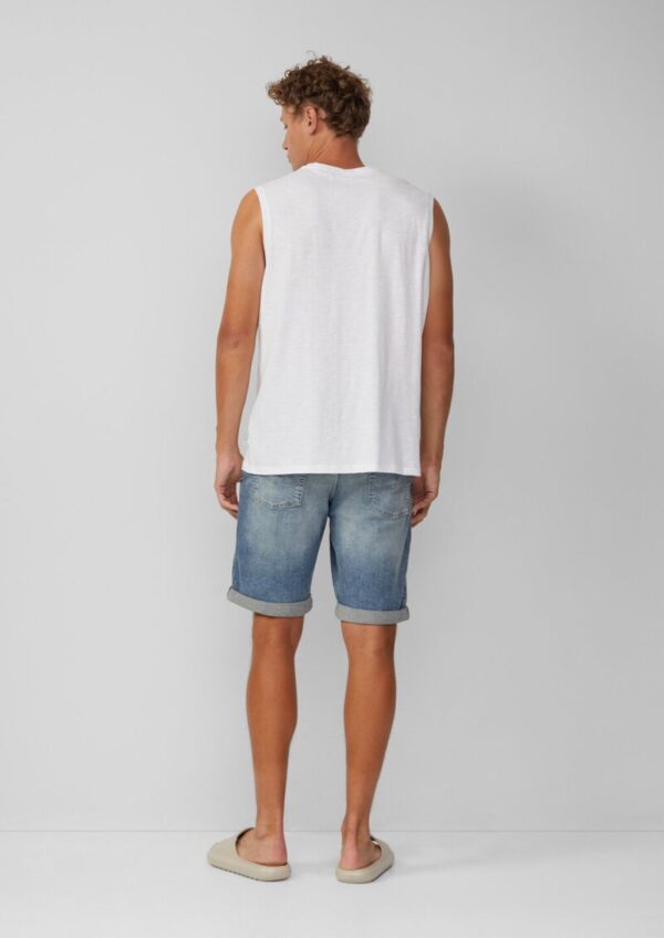 Jeans-Shorts John / Mid Rise / Stretch-Denim mit fixiertem Turn-up