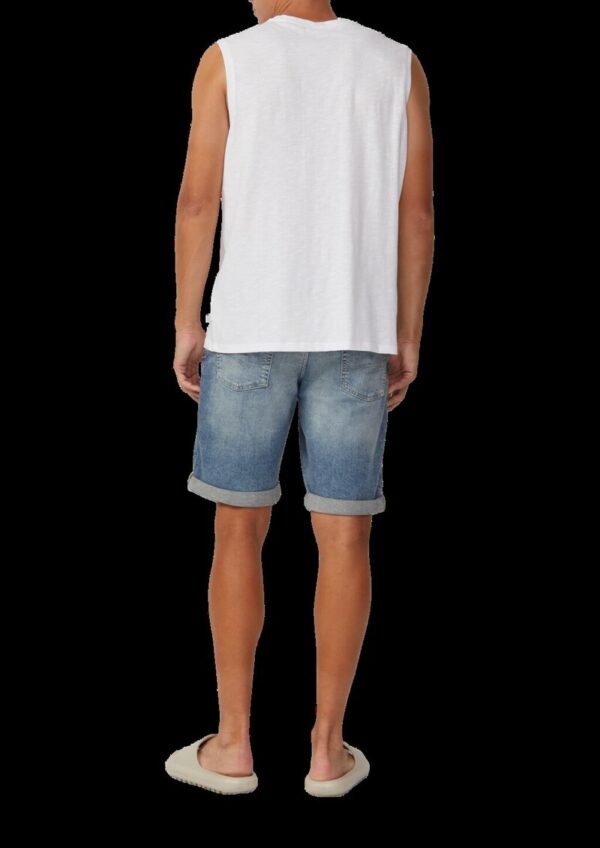 Jeans-Shorts John / Mid Rise / Stretch-Denim mit fixiertem Turn-up