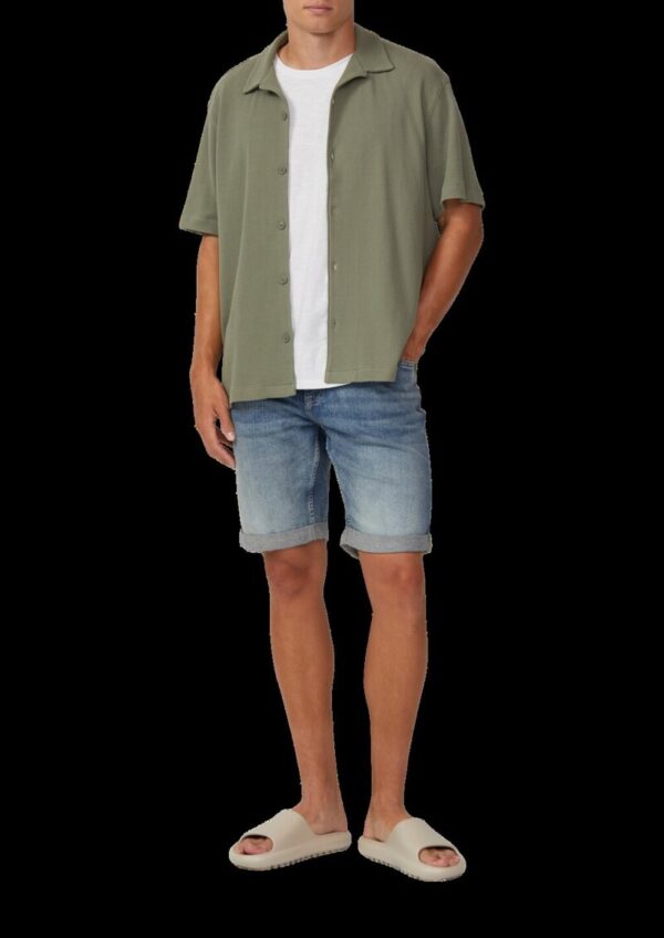 Jeans-Shorts John / Mid Rise / Stretch-Denim mit fixiertem Turn-up