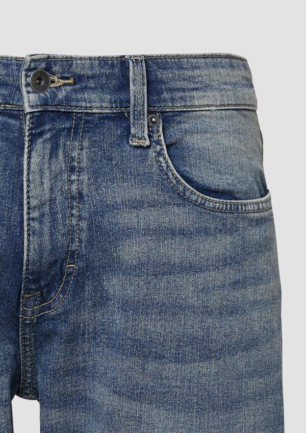 Jeans-Shorts John / Mid Rise / Stretch-Denim mit fixiertem Turn-up
