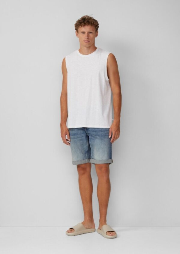Jeans-Shorts John / Mid Rise / Stretch-Denim mit fixiertem Turn-up