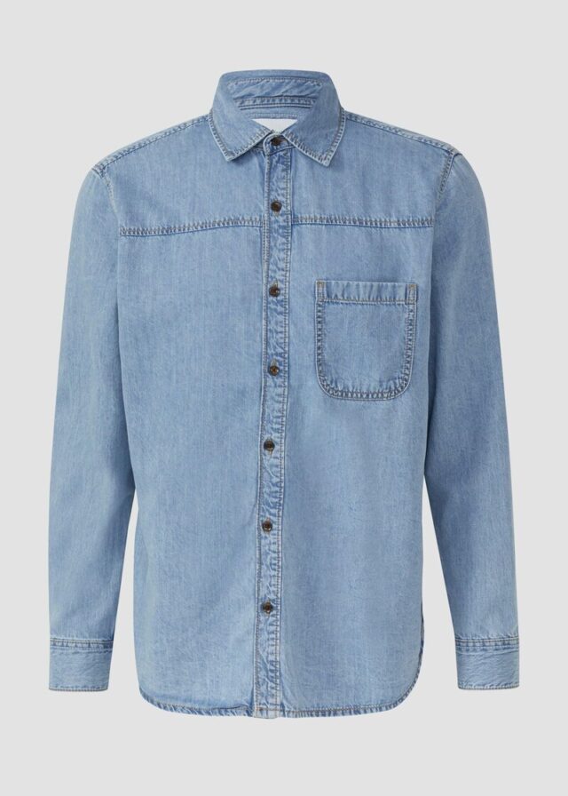 Regular Fit: Lässiges Jeanshemd aus Baumwolle