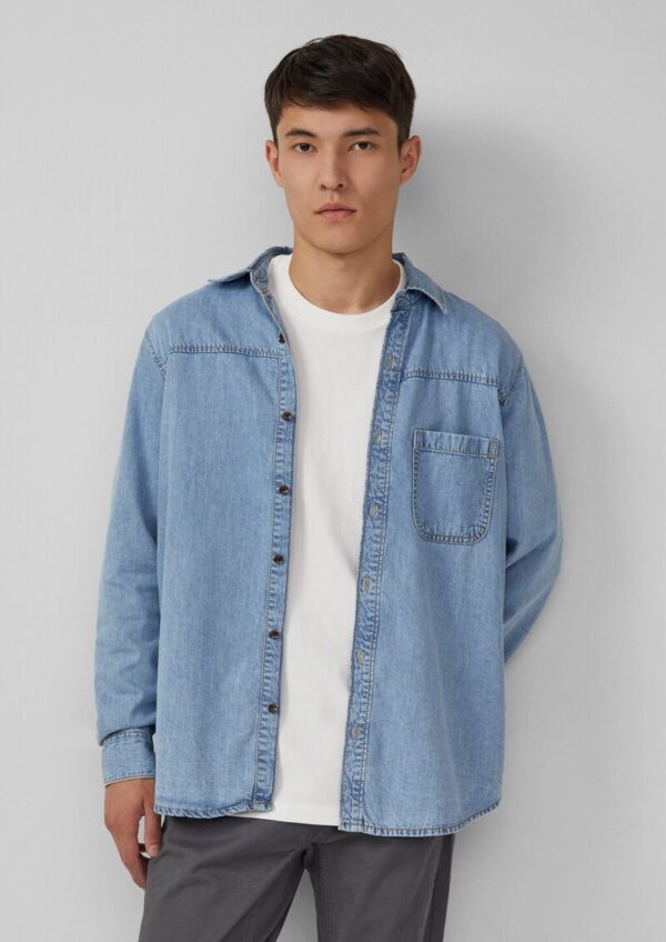 Regular Fit: Lässiges Jeanshemd aus Baumwolle