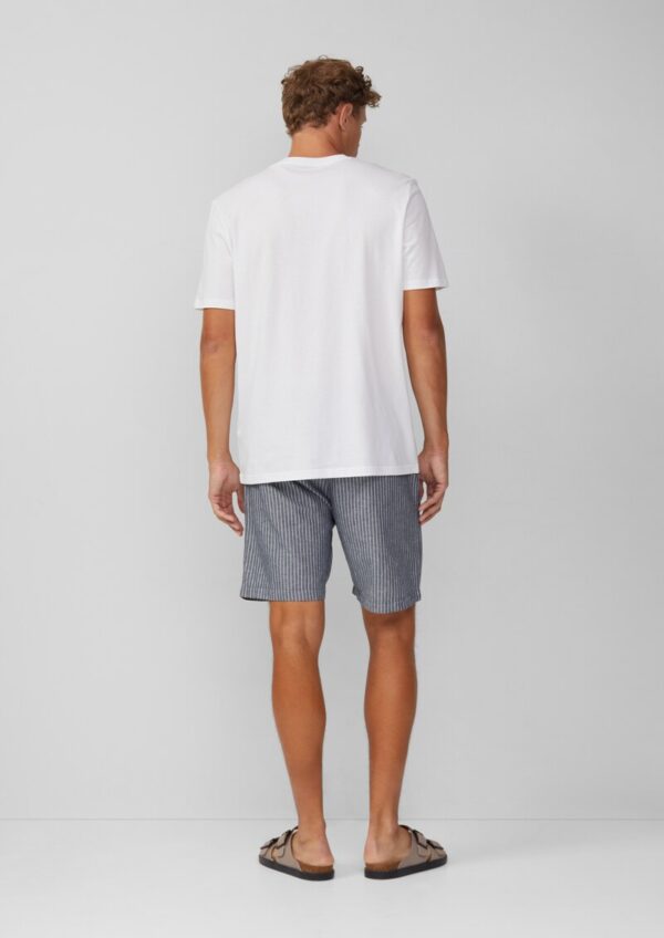 Gestreifte Shorts aus Leinenmix