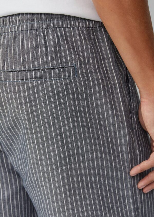 Gestreifte Shorts aus Leinenmix