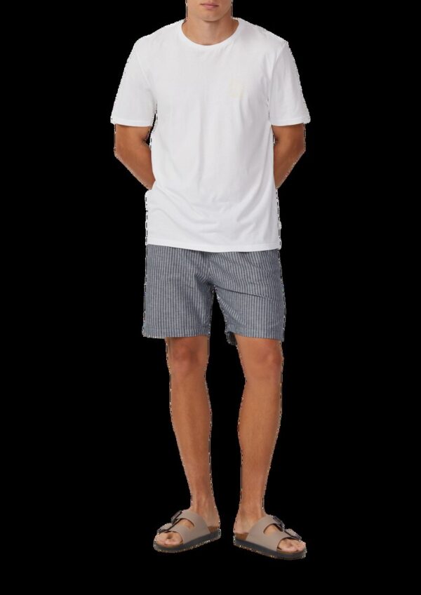 Gestreifte Shorts aus Leinenmix