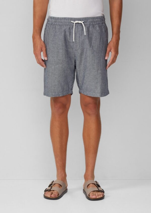 Gestreifte Shorts aus Leinenmix