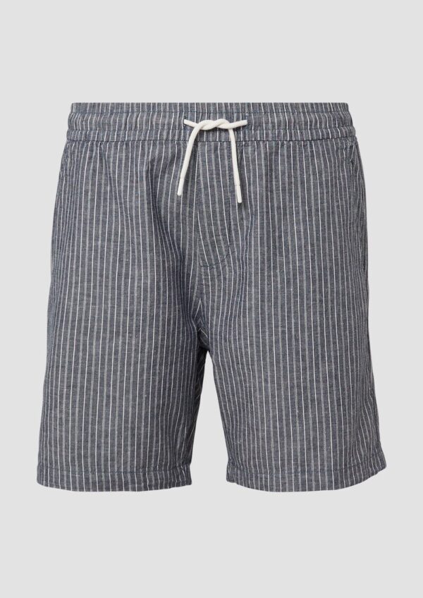 Gestreifte Shorts aus Leinenmix