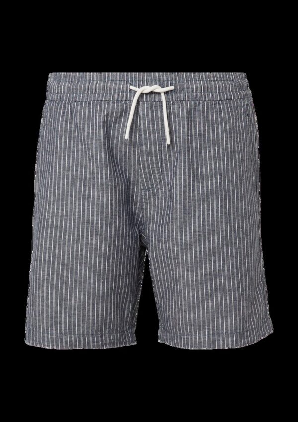 Gestreifte Shorts aus Leinenmix