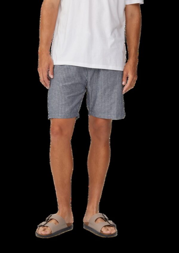 Gestreifte Shorts aus Leinenmix