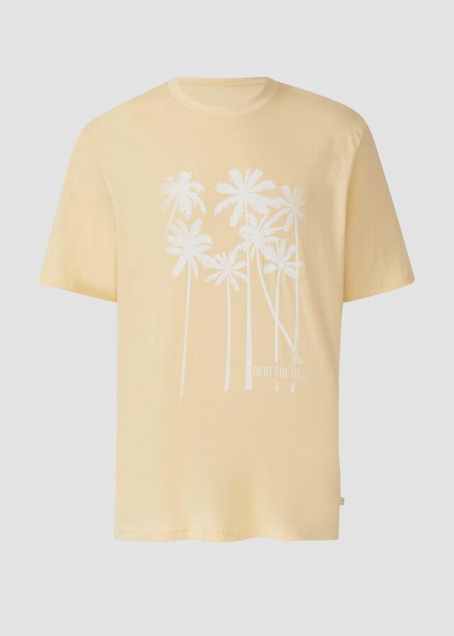 Rundhals-T-Shirt mit Frontprint