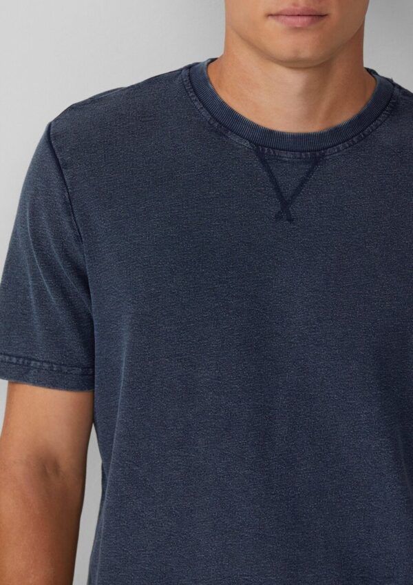Gewaschenes T-Shirt aus Strukturjersey