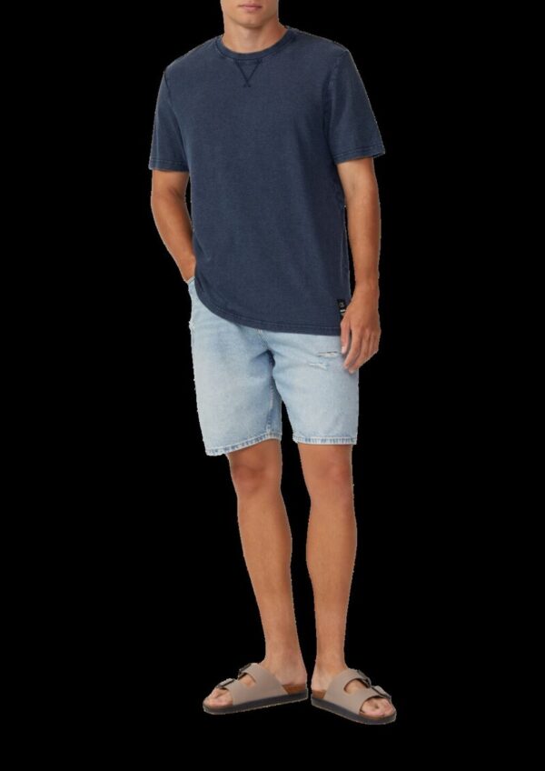 Gewaschenes T-Shirt aus Strukturjersey