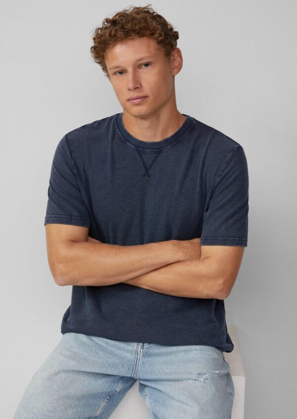 Gewaschenes T-Shirt aus Strukturjersey