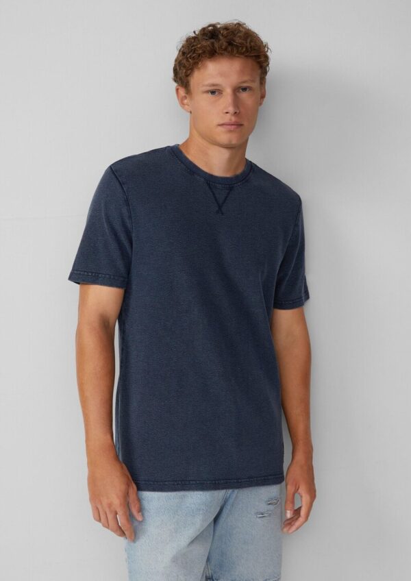 Gewaschenes T-Shirt aus Strukturjersey