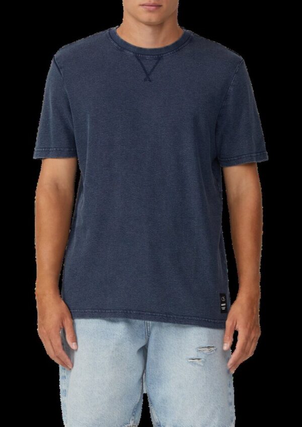 Gewaschenes T-Shirt aus Strukturjersey