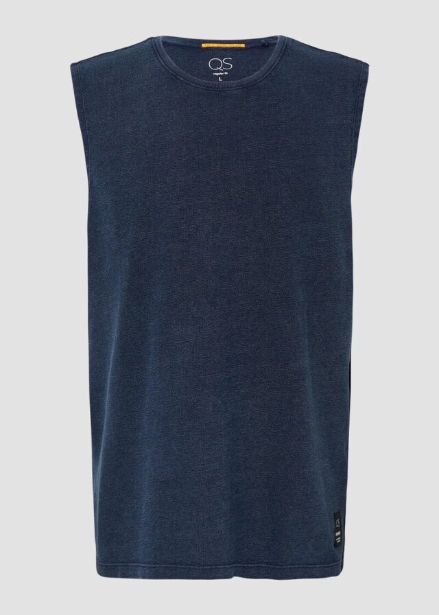 Gewaschenes Tanktop aus Strukturjersey