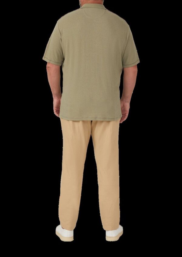 Poloshirt aus Leinenmix mit Brusttasche