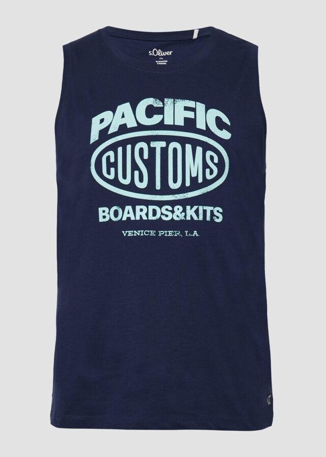 Tanktop aus Baumwollle mit Frontprint