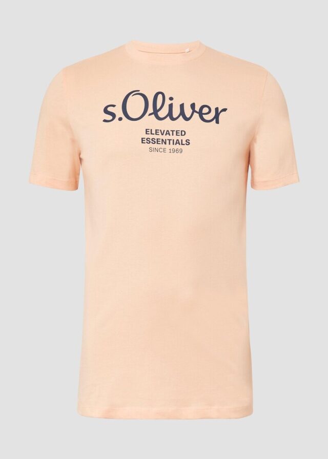 Baumwoll-T-Shirt mit Logo-Print