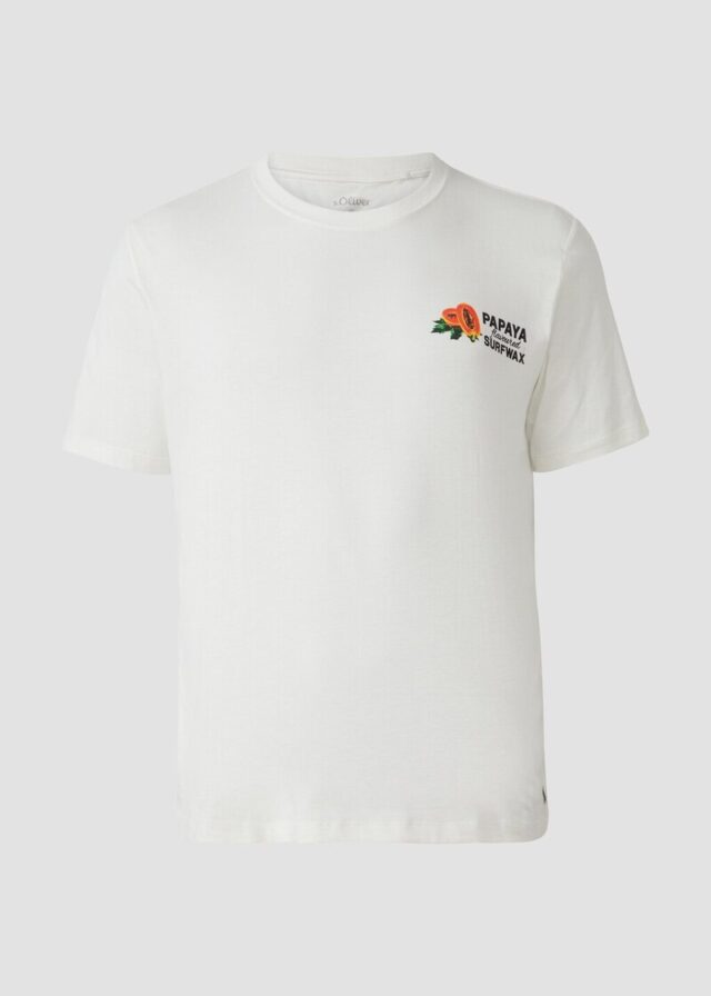 Baumwoll-T-Shirt im Relaxed Fit mit Front- und Rückenprint