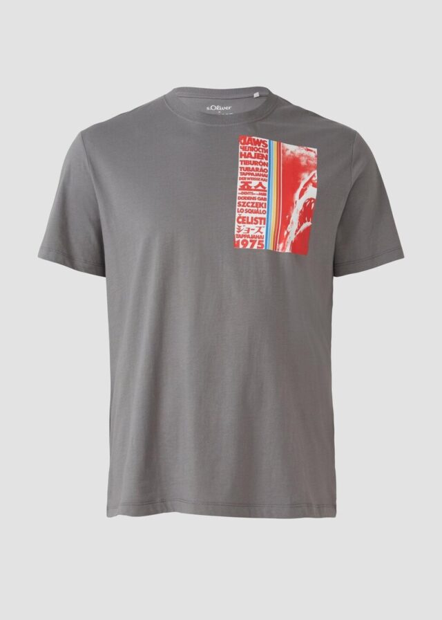 T-Shirt aus Baumwolle mit Jaws© UCS LLC-Print