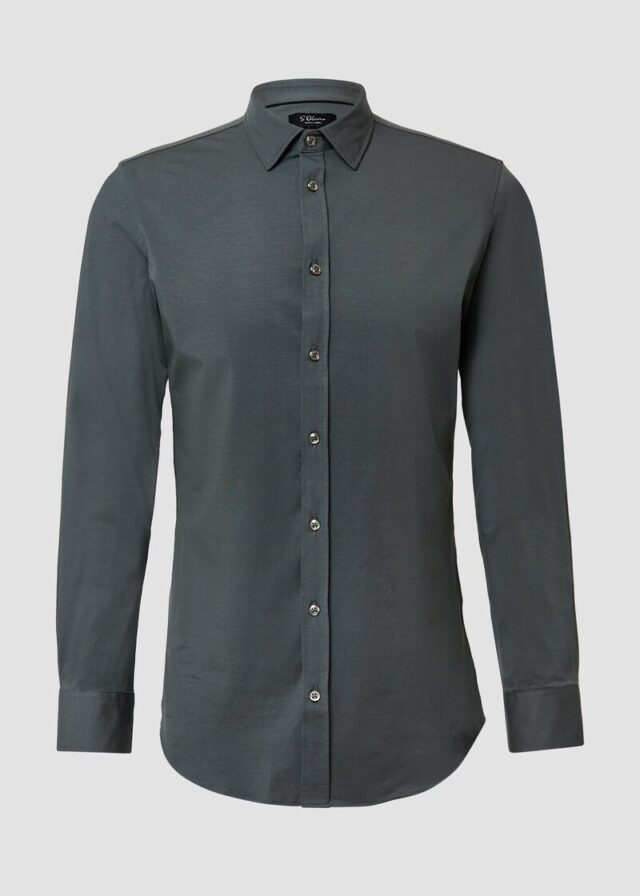 Tailored Fit: Hemd aus Premium-Jersey