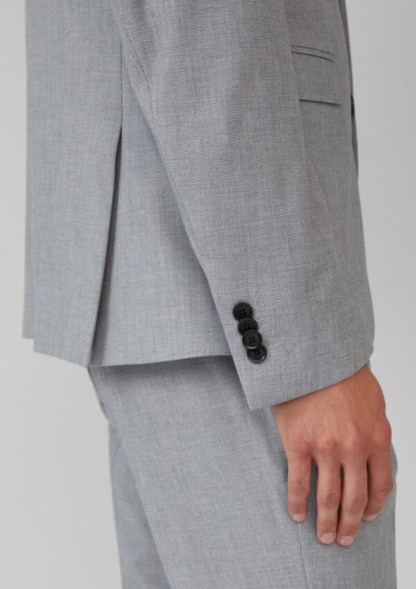 s.O PURE: Strukturiertes Anzugsakko im Slim Fit